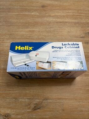 New In Box Helix  Lockable Drugs Cabinet - White